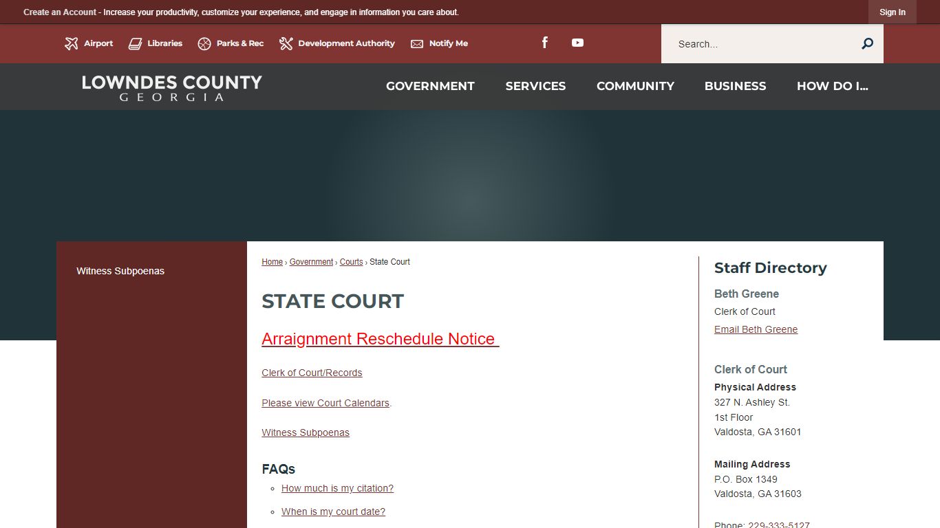 State Court | Lowndes County, GA - Official Website