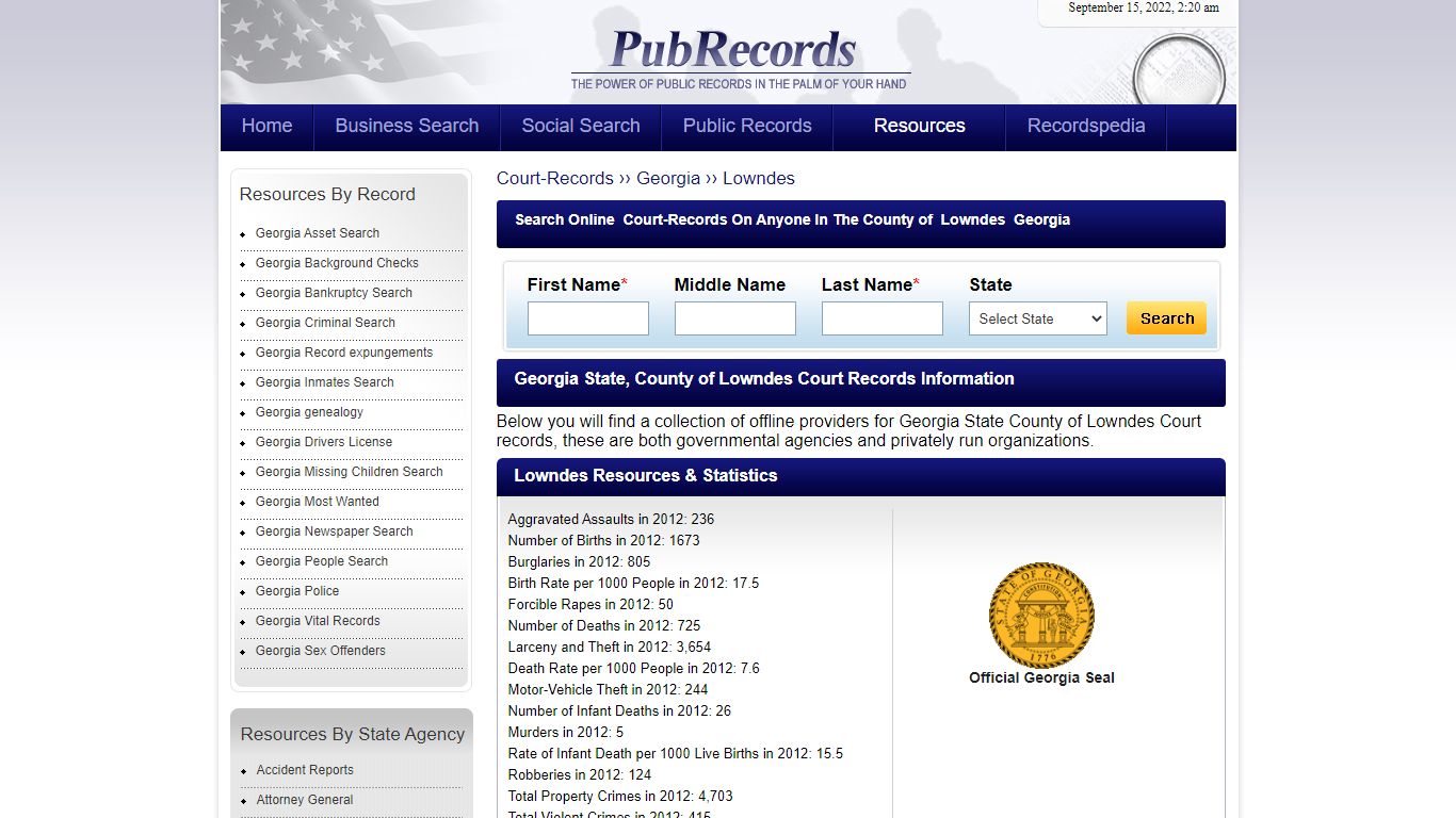 Lowndes County, Georgia Court Records